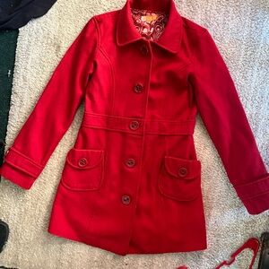 Tulle Red and Pink Patterned Lining